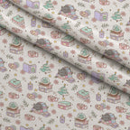 Cozy Cats Pattern Fleece Fabric — fleece fabric folded close-up preview (mv-fleece-v1:lying)