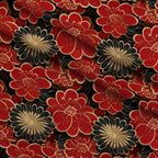 Crimson Festival Glow Pattern 10 Fleece Fabric — fleece fabric folded close-up preview (mv-fleece-v1:lying)