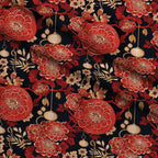 Crimson Festival Glow Pattern 3 Fleece Fabric — fleece fabric folded close-up preview (mv-fleece-v1:lying)