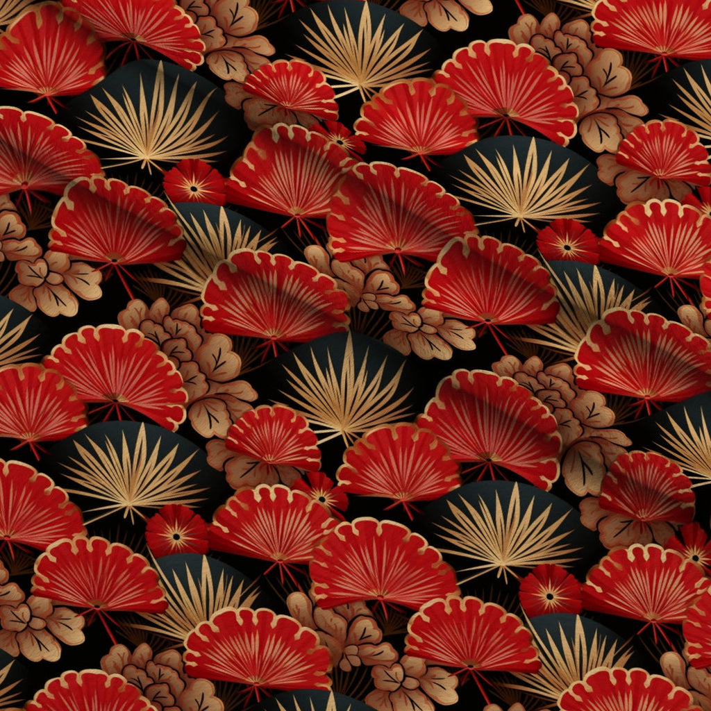 Crimson Festival Glow Pattern 8 Fleece Fabric — fleece fabric folded close-up preview (mv-fleece-v1:lying)
