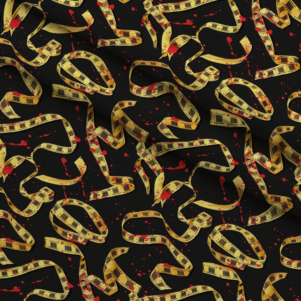 Crimson Splatter Pattern 23 Fleece Fabric — fleece fabric folded close-up preview (mv-fleece-v1:lying)