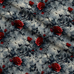 Crimson Thorns Pattern 1 Fleece Fabric — fleece fabric folded close-up preview (mv-fleece-v1:lying)