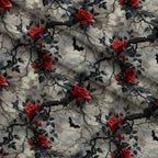 Crimson Thorns Pattern 10 Fleece Fabric — fleece fabric folded close-up preview (mv-fleece-v1:lying)