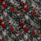 Crimson Thorns Pattern 5 Fleece Fabric — fleece fabric folded close-up preview (mv-fleece-v1:lying)