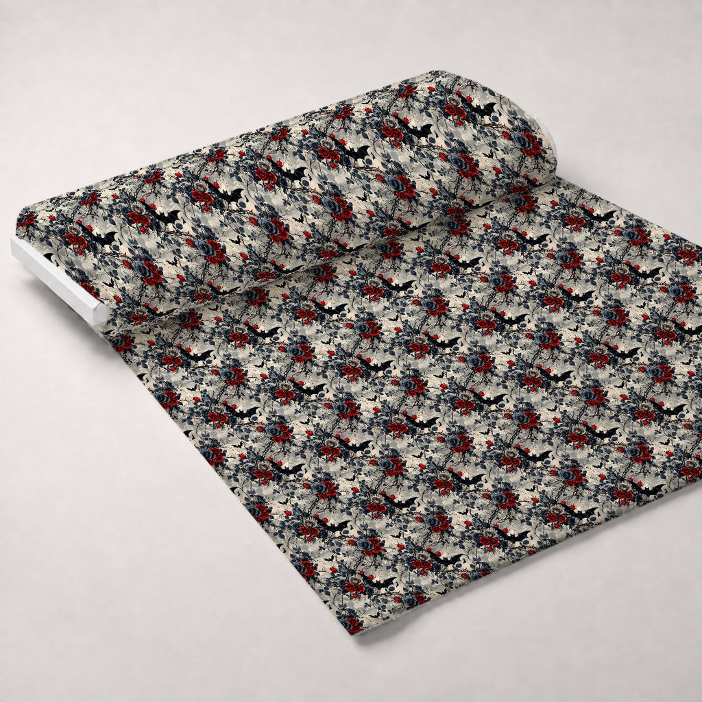 Crimson Thorns Pattern 8 Fleece Fabric — fleece fabric unrolled bolt preview (mv-fleece-v1:bolt)