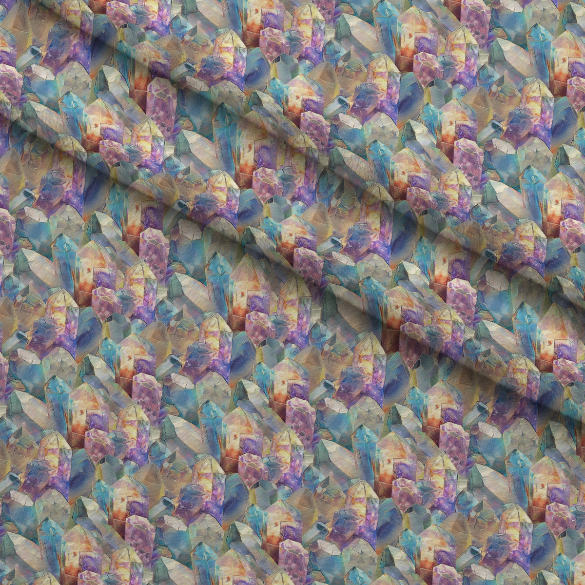 Crystal Shimmer Pattern 1 Fleece Fabric — fleece fabric folded close-up preview (mv-fleece-v1:lying)