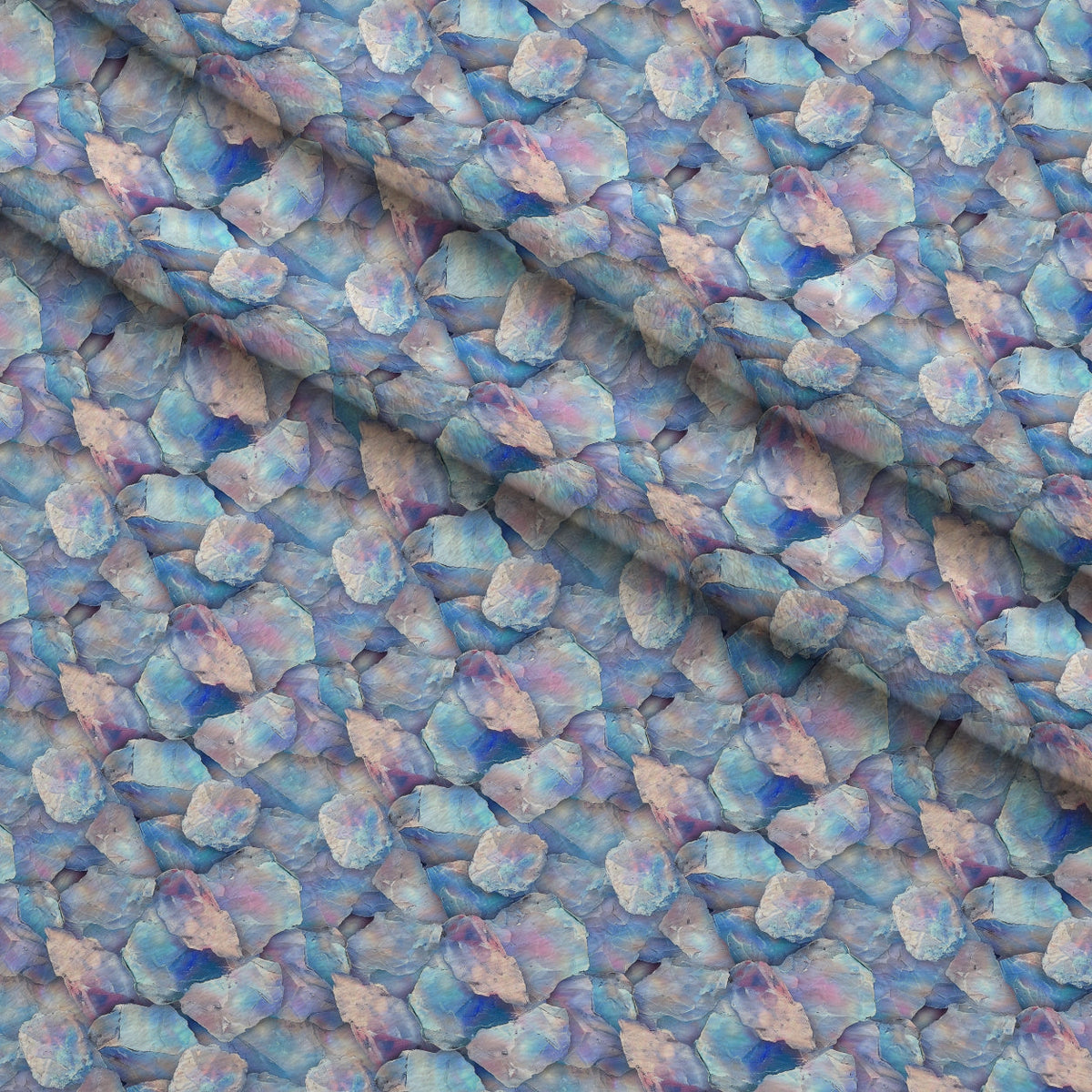 Crystal Shimmer Pattern 4 Fleece Fabric — fleece fabric folded close-up preview (mv-fleece-v1:lying)