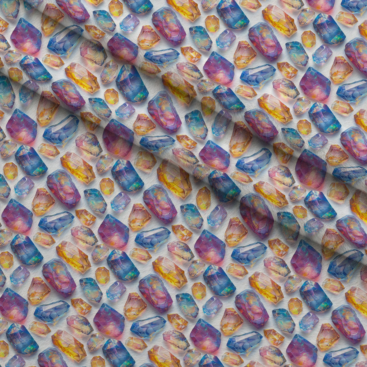 Crystal Shimmer Pattern 6 Fleece Fabric — fleece fabric folded close-up preview (mv-fleece-v1:lying)