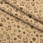 Cubist Canines Pattern 16 Fleece Fabric — fleece fabric folded close-up preview (mv-fleece-v1:lying)