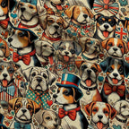 Cubist Canines Pattern 17 Fleece Fabric — fleece fabric folded close-up preview (mv-fleece-v1:lying)