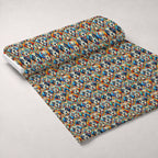 Cubist Canines Pattern 2 Fleece Fabric — fleece fabric unrolled bolt preview (mv-fleece-v1:bolt)