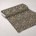 Cubist Canines Pattern 37 Fleece Fabric — fleece fabric unrolled bolt preview (mv-fleece-v1:bolt)
