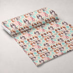 Cubist Canines Pattern 7 Fleece Fabric — fleece fabric unrolled bolt preview (mv-fleece-v1:bolt)