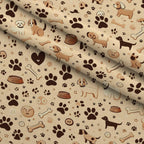 Cubist Canines Pattern 8 Fleece Fabric — fleece fabric folded close-up preview (mv-fleece-v1:lying)