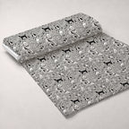 Cubist Canines Pattern 9 Fleece Fabric — fleece fabric unrolled bolt preview (mv-fleece-v1:bolt)