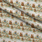 Cuddly Cubs Pattern 1 Fleece Fabric — fleece fabric folded close-up preview (mv-fleece-v1:lying)