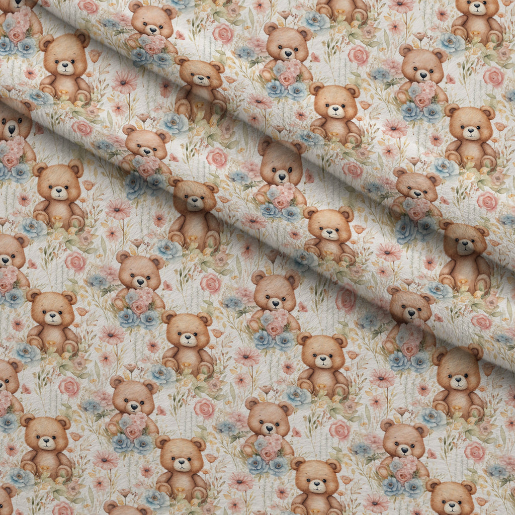 Cuddly Cubs Pattern 3 Fleece Fabric — fleece fabric folded close-up preview (mv-fleece-v1:lying)