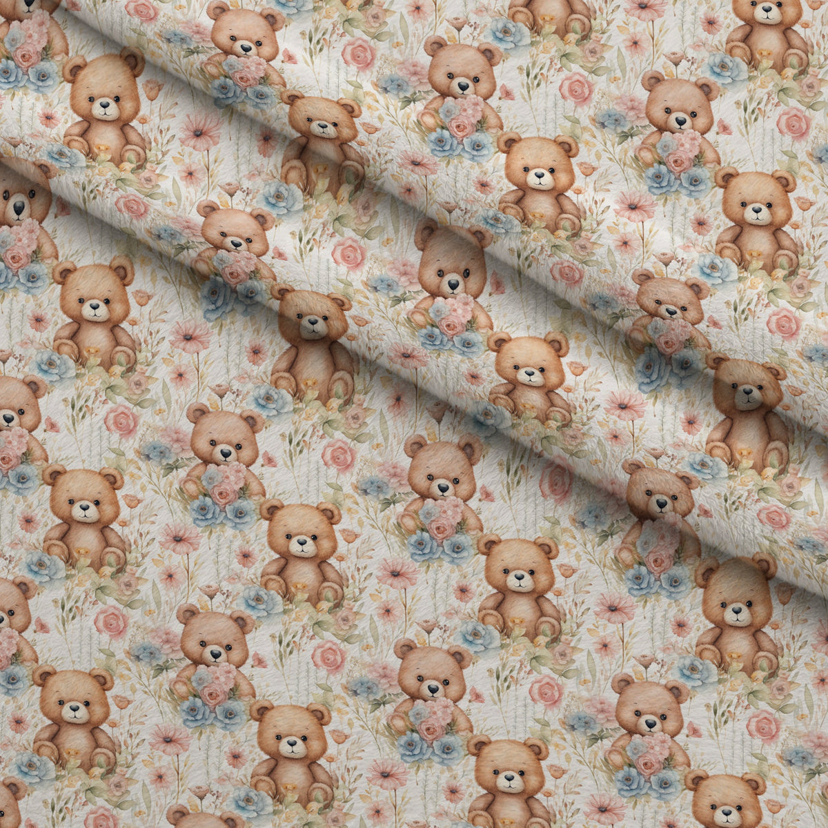 Cuddly Cubs Pattern 3 Fleece Fabric — fleece fabric folded close-up preview (mv-fleece-v1:lying)
