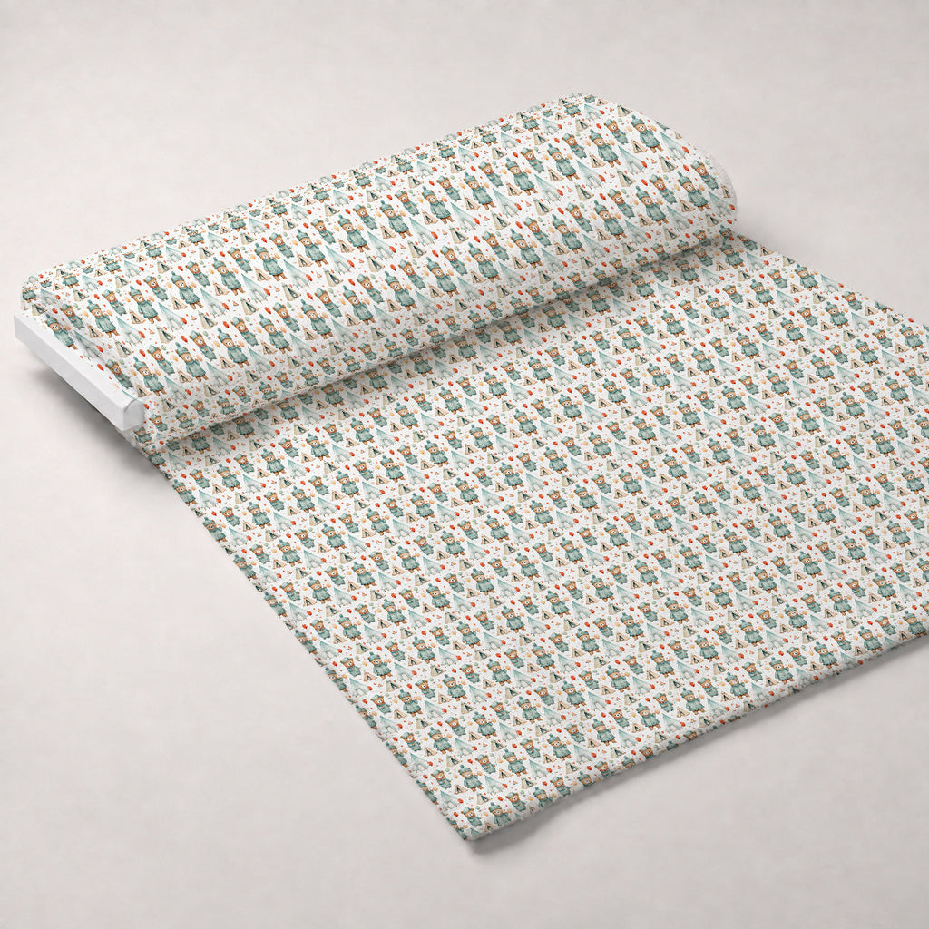 Cuddly Cubs Pattern 7 Fleece Fabric — fleece fabric unrolled bolt preview (mv-fleece-v1:bolt)