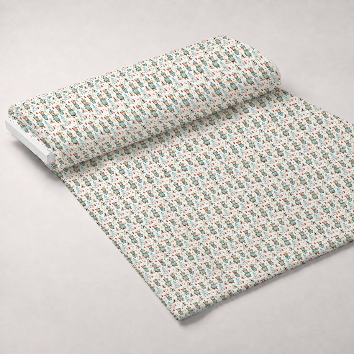 Cuddly Cubs Pattern 7 Fleece Fabric — fleece fabric unrolled bolt preview (mv-fleece-v1:bolt)