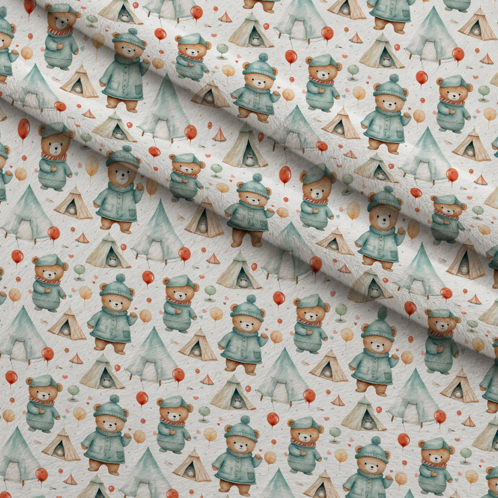 Cuddly Cubs Pattern 7 Fleece Fabric — fleece fabric folded close-up preview (mv-fleece-v1:lying)