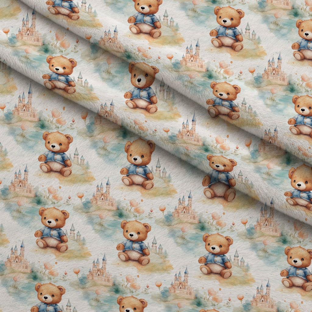 Cuddly Cubs Pattern 9 Fleece Fabric — fleece fabric folded close-up preview (mv-fleece-v1:lying)