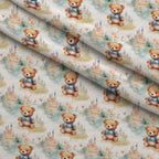 Cuddly Cubs Pattern 9 Fleece Fabric — fleece fabric folded close-up preview (mv-fleece-v1:lying)