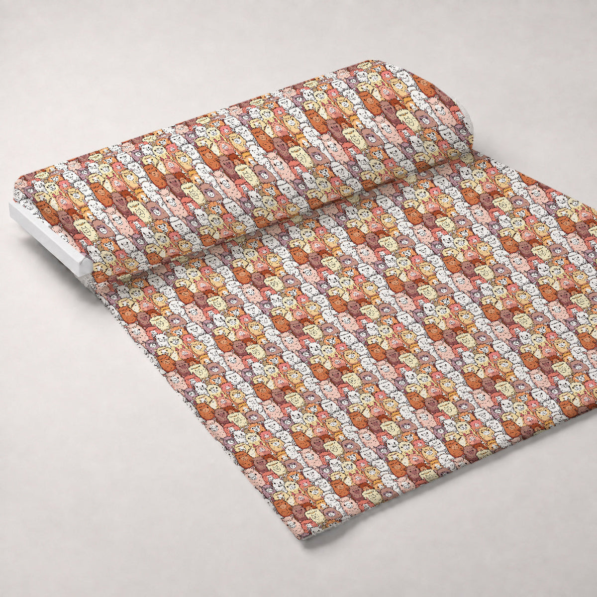 Cute Alpaca Fleece Fabric — fleece fabric unrolled bolt preview (mv-fleece-v1:bolt)