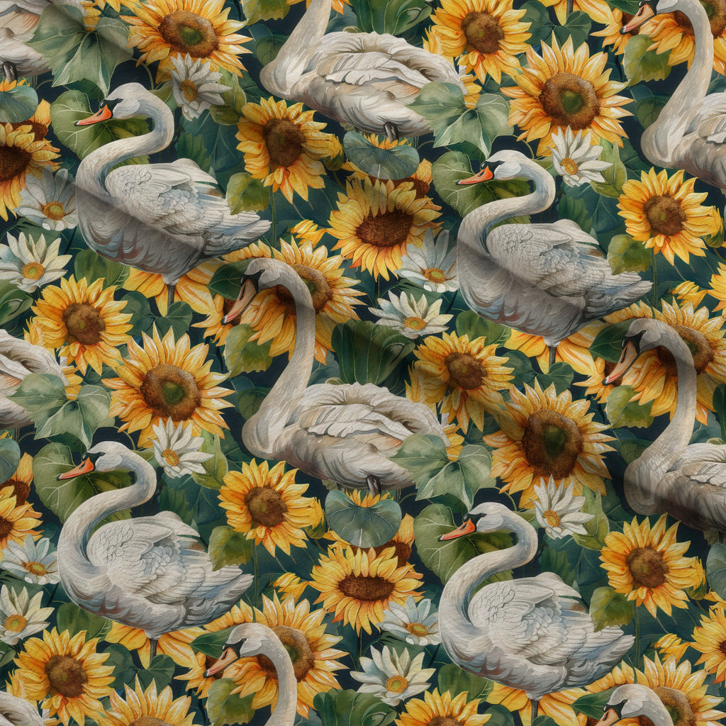 Cygnet Blooms Pattern 10 Fleece Fabric — fleece fabric folded close-up preview (mv-fleece-v1:lying)