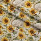 Cygnet Blooms Pattern 4 Fleece Fabric — fleece fabric folded close-up preview (mv-fleece-v1:lying)