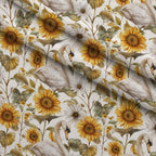 Cygnet Blooms Pattern 6 Fleece Fabric — fleece fabric folded close-up preview (mv-fleece-v1:lying)