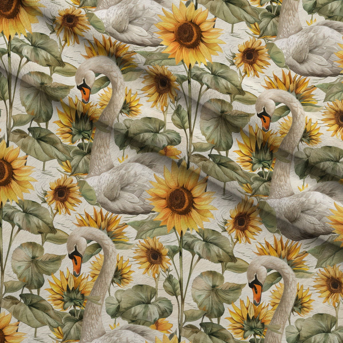 Cygnet Blooms Pattern 7 Fleece Fabric — fleece fabric folded close-up preview (mv-fleece-v1:lying)