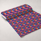 Dahlia Dreams Pattern 3 Fleece Fabric — fleece fabric unrolled bolt preview (mv-fleece-v1:bolt)