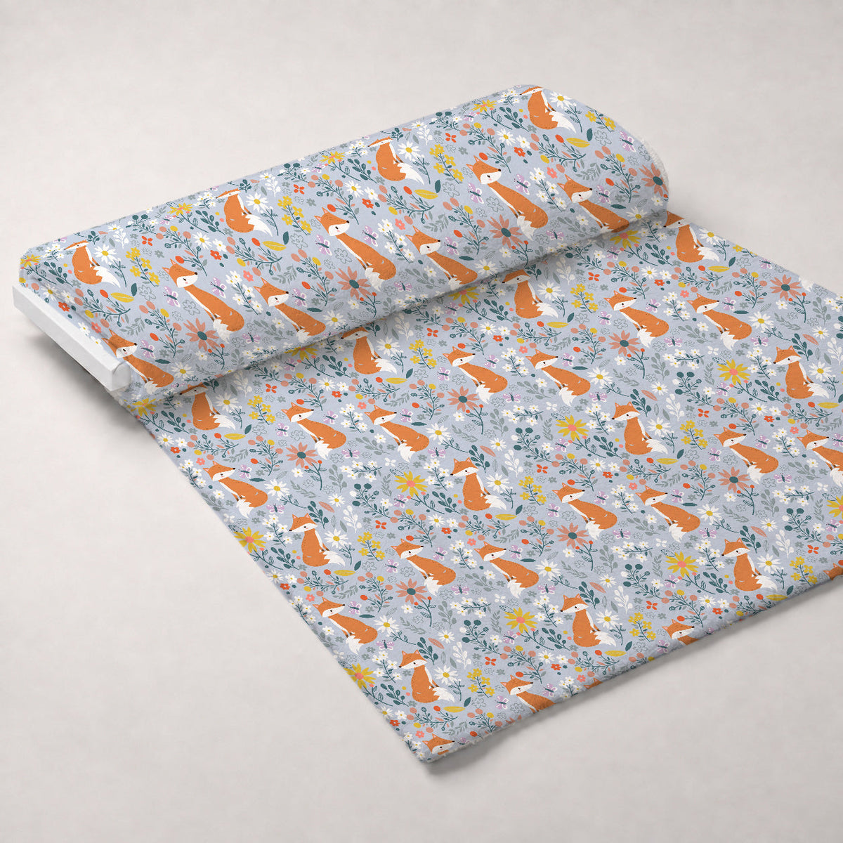 Daisy Den Pattern 1 Fleece Fabric — fleece fabric unrolled bolt preview (mv-fleece-v1:bolt)