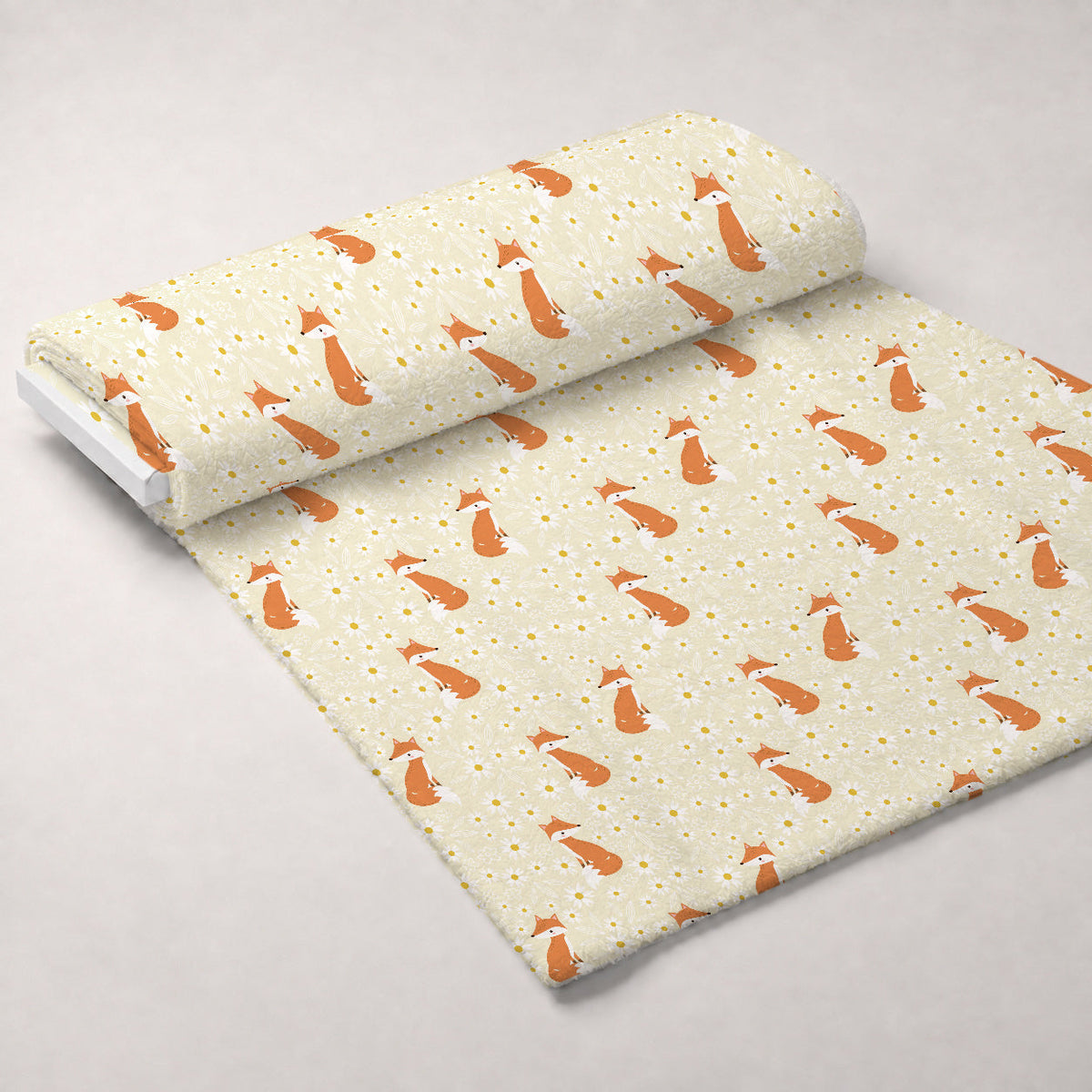 Daisy Den Pattern 3 Fleece Fabric — fleece fabric unrolled bolt preview (mv-fleece-v1:bolt)
