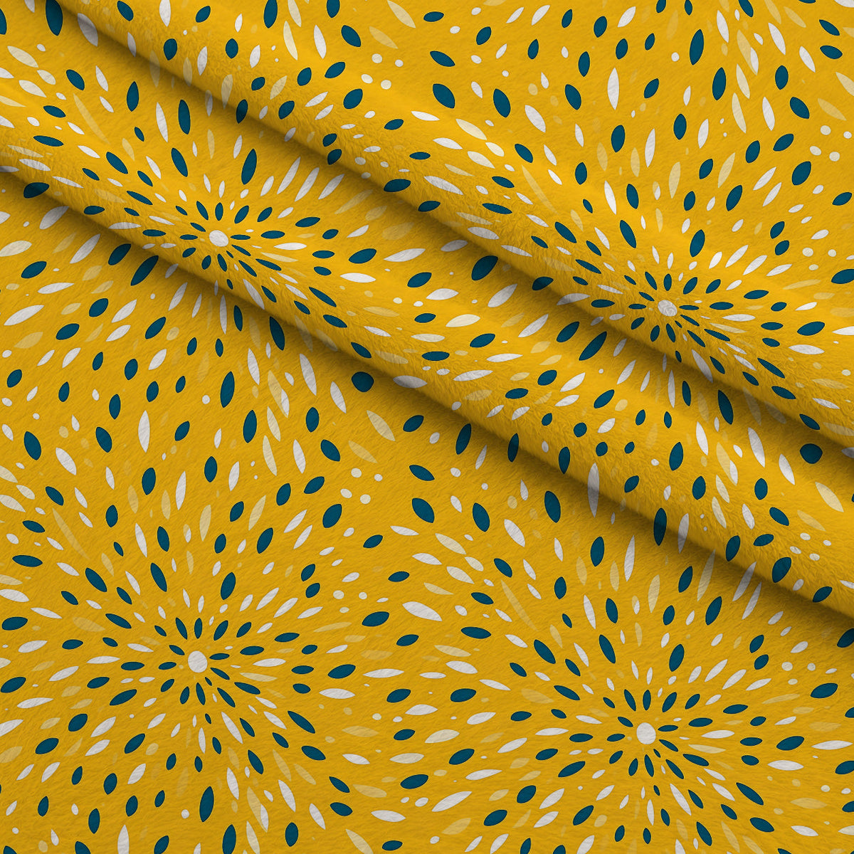 Dandelion Sparklers Pattern 2 Fleece Fabric — fleece fabric folded close-up preview (mv-fleece-v1:lying)