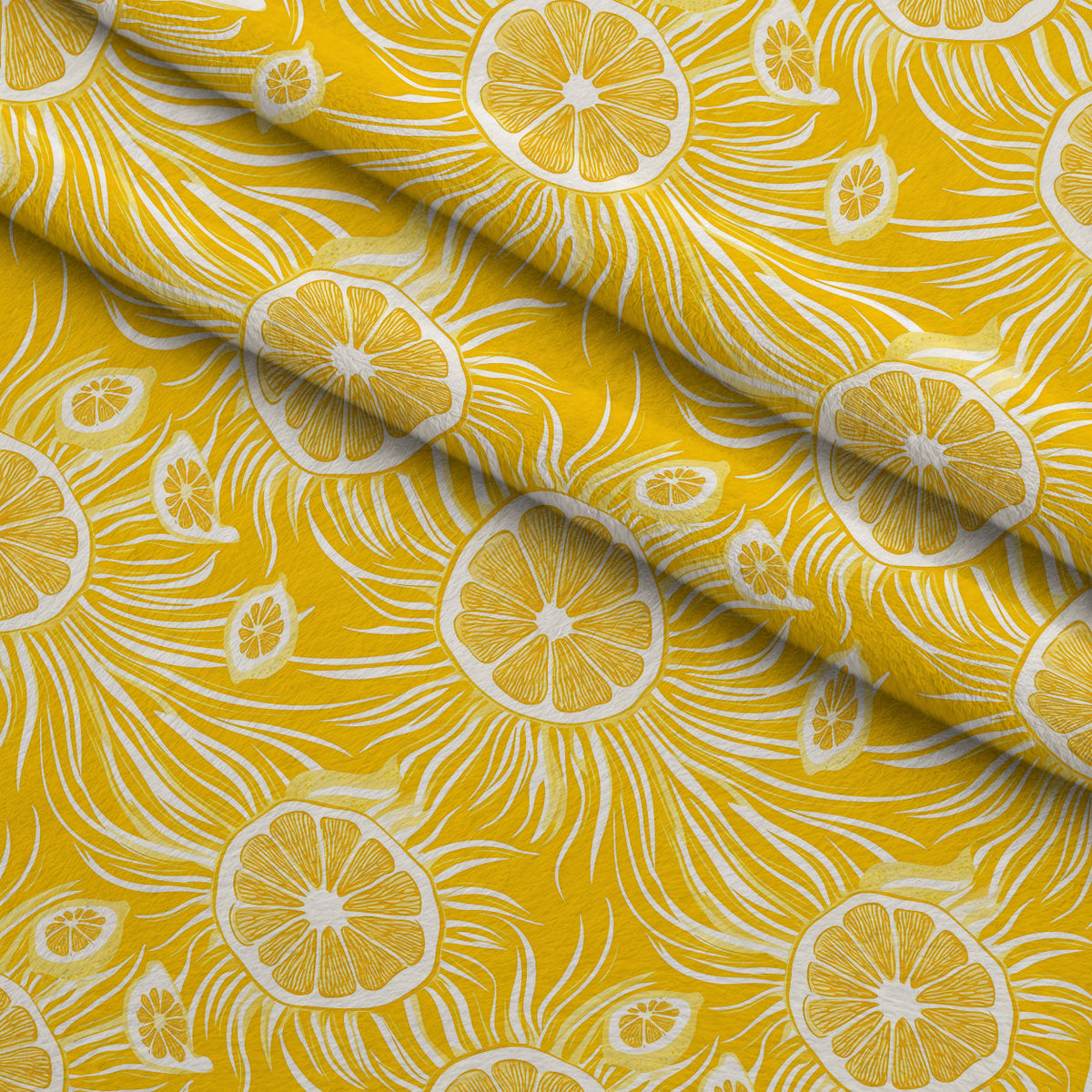 Dandelion Sparklers Pattern 6 Fleece Fabric — fleece fabric folded close-up preview (mv-fleece-v1:lying)