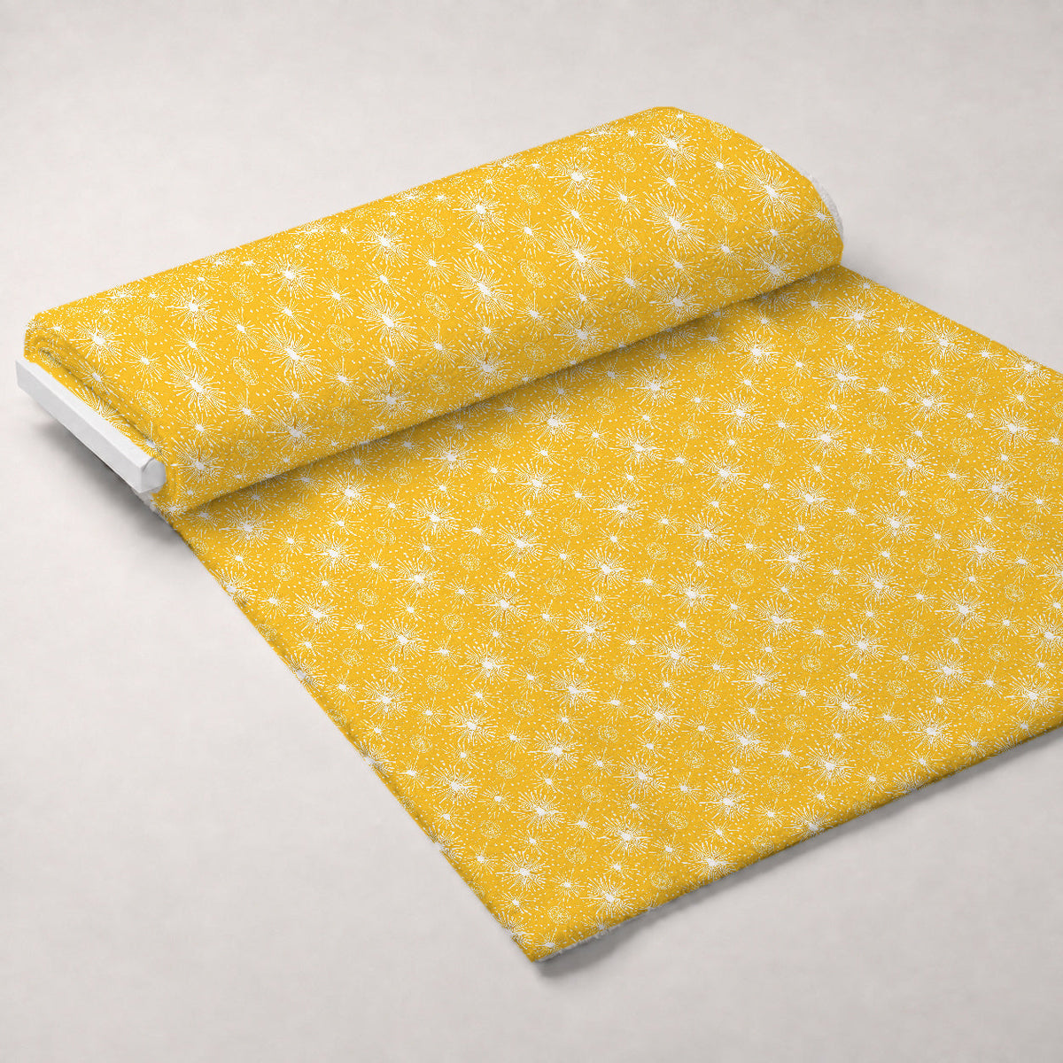 Dandelion Sparklers Pattern 7 Fleece Fabric — fleece fabric unrolled bolt preview (mv-fleece-v1:bolt)