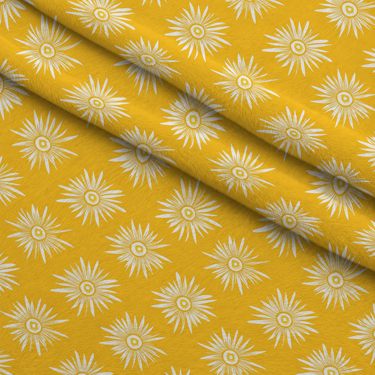 Dandelion Sparklers Pattern 9 Fleece Fabric — fleece fabric folded close-up preview (mv-fleece-v1:lying)
