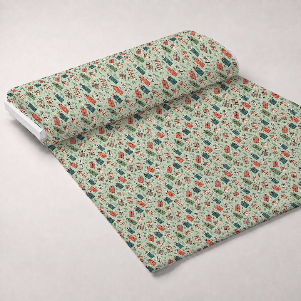 Dear Santa Pattern 5 Fleece Fabric — fleece fabric unrolled bolt preview (mv-fleece-v1:bolt)