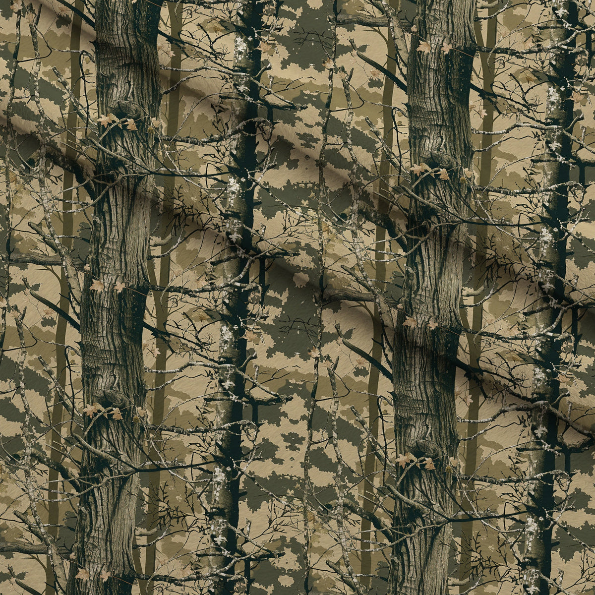 Deep Woods Pattern 1 Fleece Fabric — fleece fabric folded close-up preview (mv-fleece-v1:lying)