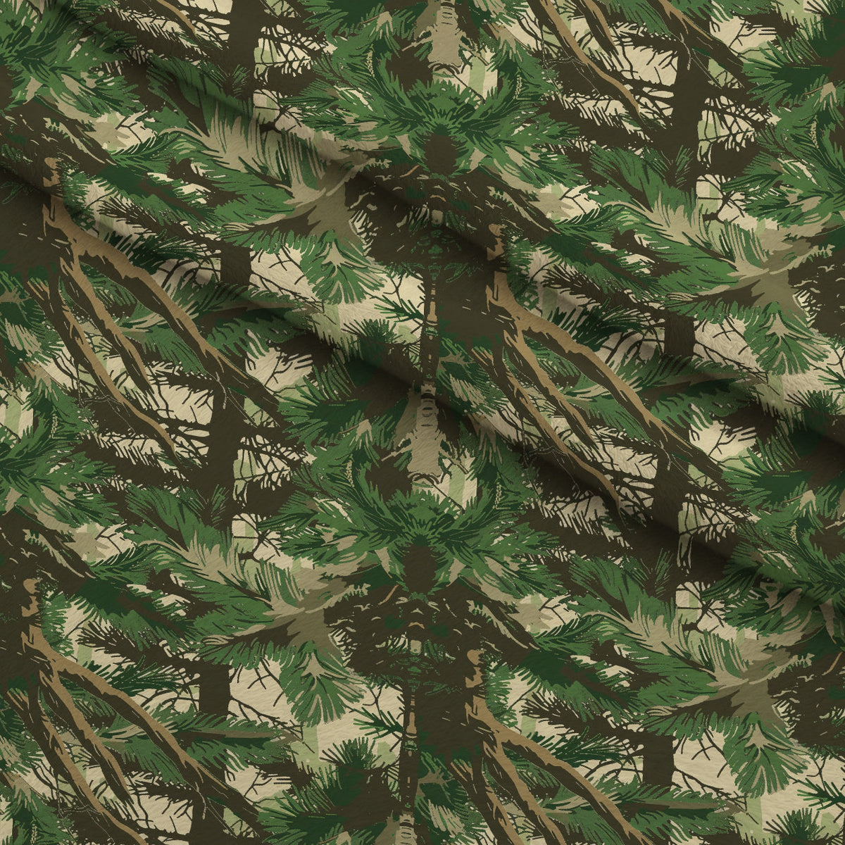 Deep Woods Pattern 3 Fleece Fabric — fleece fabric folded close-up preview (mv-fleece-v1:lying)