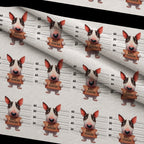 Doggie Mugshots Bull Terrier Pattern Fleece Fabric — fleece fabric folded close-up preview (mv-fleece-v1:lying)