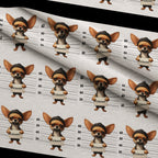 Doggie Mugshots Chihuahua Pattern Fleece Fabric — fleece fabric folded close-up preview (mv-fleece-v1:lying)