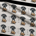 Doggie Mugshots Great Dane Pattern Fleece Fabric — fleece fabric folded close-up preview (mv-fleece-v1:lying)