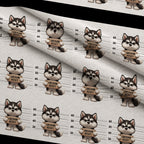 Doggie Mugshots Siberian Husky Pattern Fleece Fabric — fleece fabric folded close-up preview (mv-fleece-v1:lying)