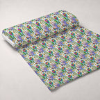 Doodle Blooms Pattern 10 Fleece Fabric — fleece fabric unrolled bolt preview (mv-fleece-v1:bolt)
