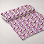 Doodle Blooms Pattern 4 Fleece Fabric — fleece fabric unrolled bolt preview (mv-fleece-v1:bolt)