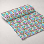 Doodle Blooms Pattern 9 Fleece Fabric — fleece fabric unrolled bolt preview (mv-fleece-v1:bolt)