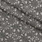 Doodle Garden Pattern 1 Fleece Fabric — fleece fabric folded close-up preview (mv-fleece-v1:lying)